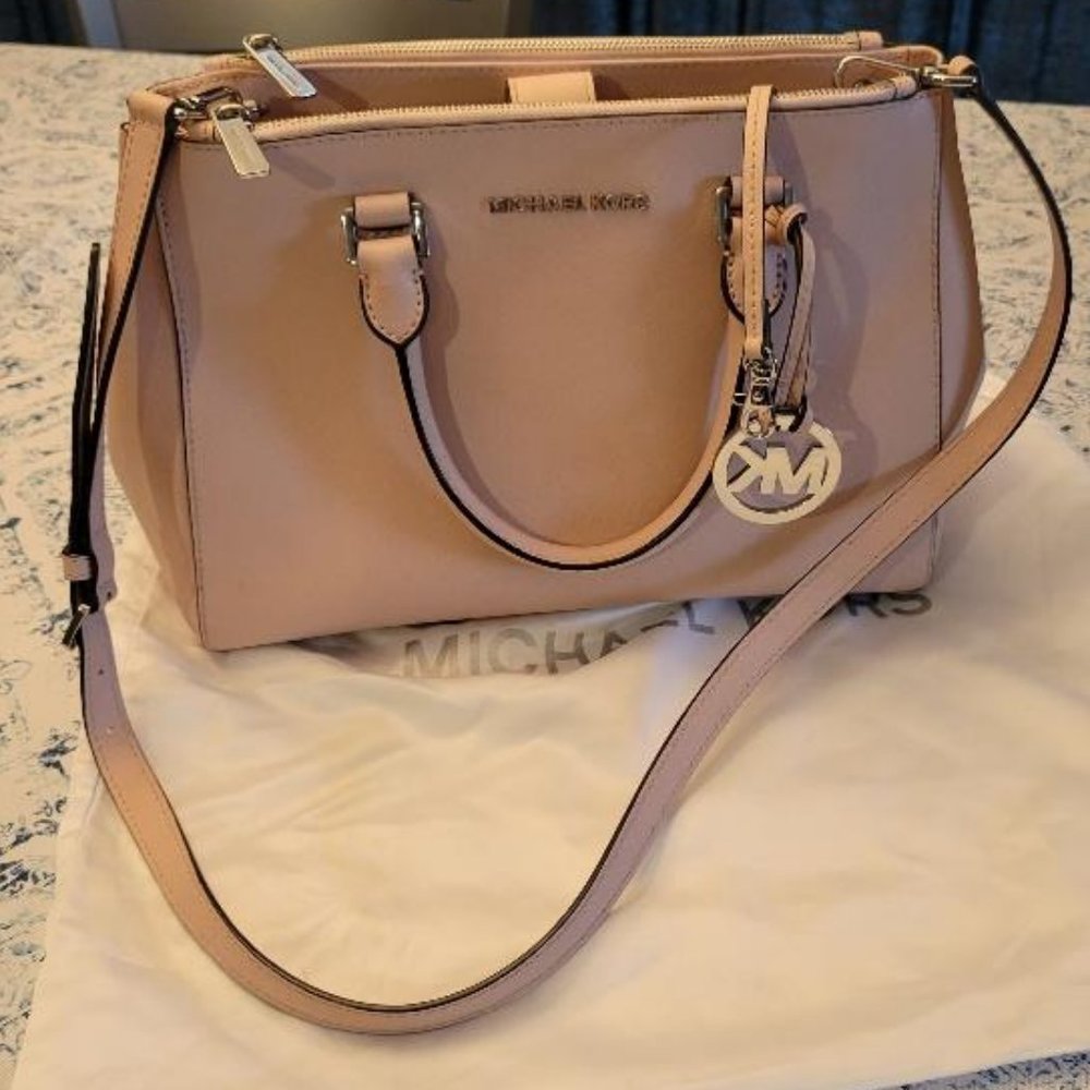 Michael Kors Medium Saffiano Leather Satchel/Cross-Body